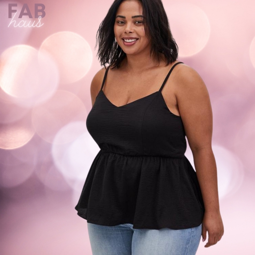Torrid | Textured Satin Peplum Cami - image 1